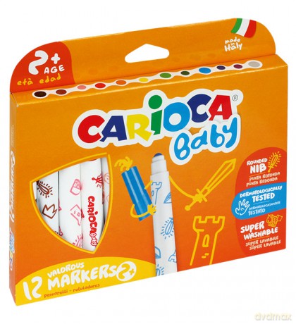 Pisaki Baby maxi point super Carioca 12 kolorów