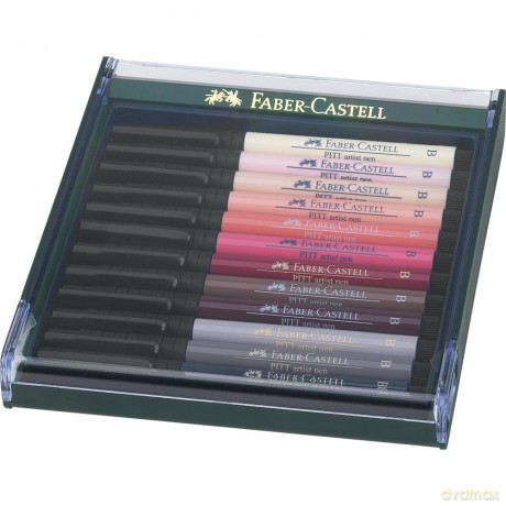 Pisaki Faber-Castell Pitt Artist Pen Brush 12 kolorów Skin