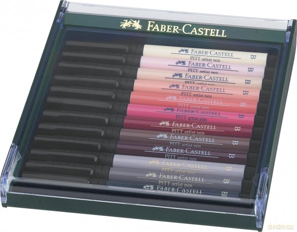 Pisaki Faber-Castell Pitt Artist Pen Brush 12 kolorów Skin