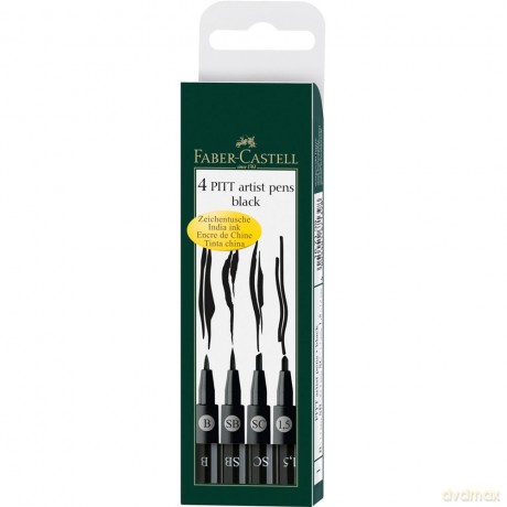 Pisaki Faber-Castell Pitt Artist Pen Fineliner S 4 sztuki