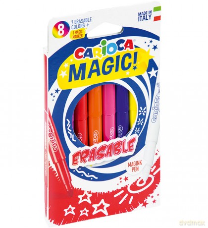 Pisaki Magic laser Carioca 8 kolorów + wymazywacz