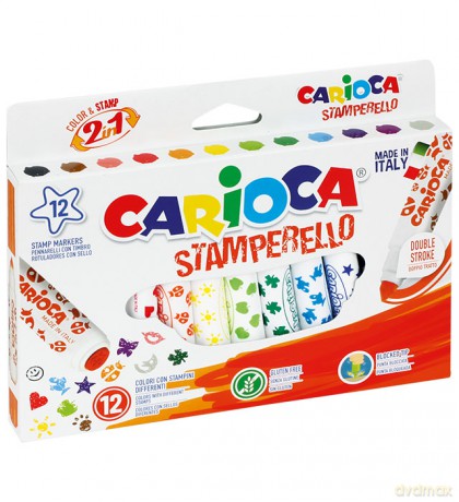 Pisaki stemple Carioca 12 kolorów