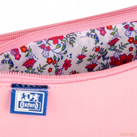 Saszetka Podwójna Oxford Floral Pastel Jasnoróżowy