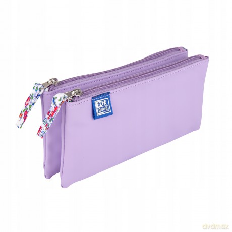 Saszetka Podwójna Oxford Floral Pastel Liliowy
