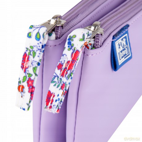 Saszetka Podwójna Oxford Floral Pastel Liliowy