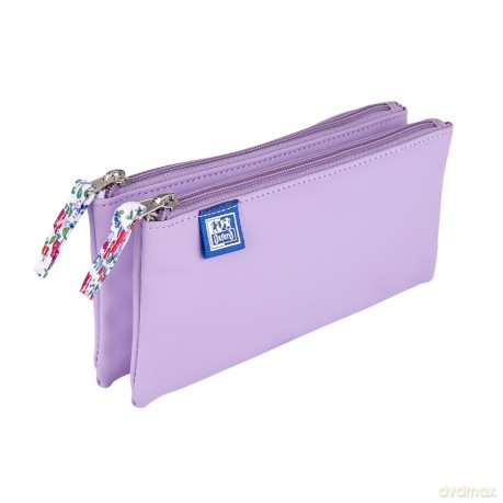 Saszetka Podwójna Oxford Floral Pastel Liliowy