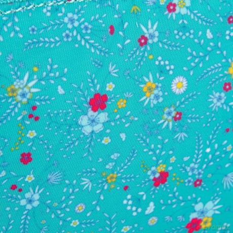 Saszetka Podwójna Oxford Floral Turkus