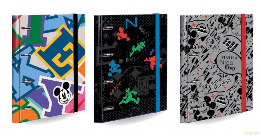 Segregator A4 100 k. Disney fashion Mickey Mouse 3 szt.