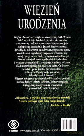 Więzień Urodzenia - Jeffrey Archer  [KSIĄŻKA]