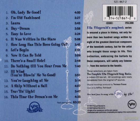 Ella Fitzgerald: The Best Of The Song Book: The Ballads [CD]