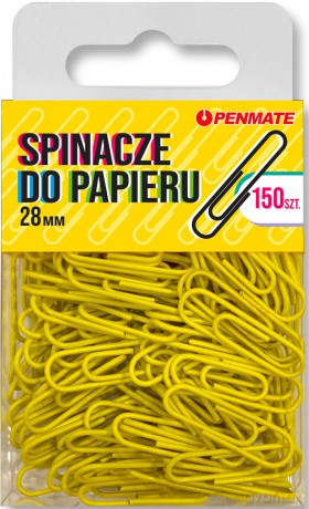 Spinacze do papieru Penmate Żólte 28 mm TT8316
