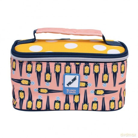Torba termiczna Milan z pojemnikiem na lunch SWIMS 2 1.5I różowo - żółta