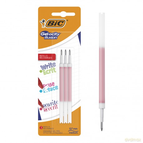 Wkład Gel-ocity illusion BIC czerwony blister 3szt