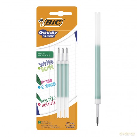 Wkład Gel-ocity illusion BIC zielony blister 3szt