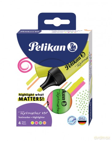 Zakreślacz 490 Pelikan 4 kolory
