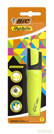 Zakreślacz BIC Highlighter Flat żółty Blister