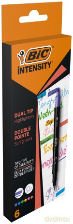 Zakreślacz BIC Intensity Dual Tip Highlighter 6 kolorów