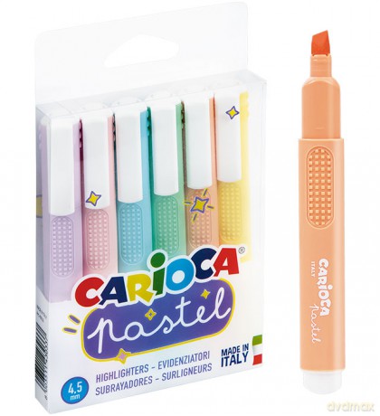 Zakreślacz Carioca Pastel 6 kolorów