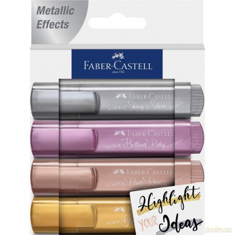 Zakreślacz Faber-Castell 1546 metaliczny Creativ Studio 4 kolory