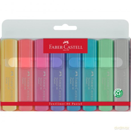 Zakreślacz Faber-Castell 1546 pastel 8 kolorów