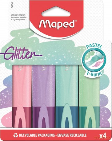 Zakreślacz fluo peps pastel-brokat Maped 4 kolory 742046