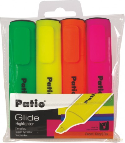 Zakreślacz Patio Glide w etui 4 sztuki