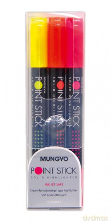 Zakreślacz point stick Mungyo 3 kolory
