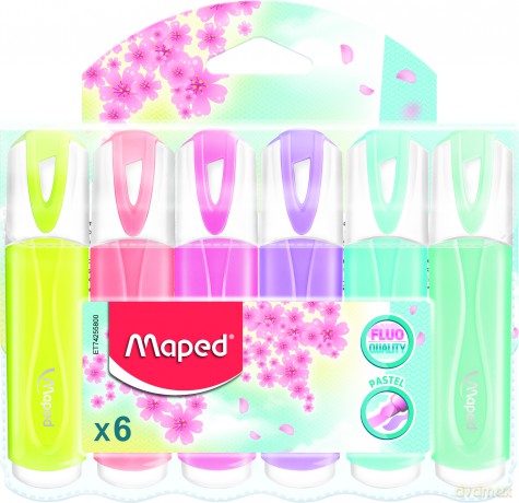 Zakreślacze Maped Fluo Peps Pastel 6 kolorów 6