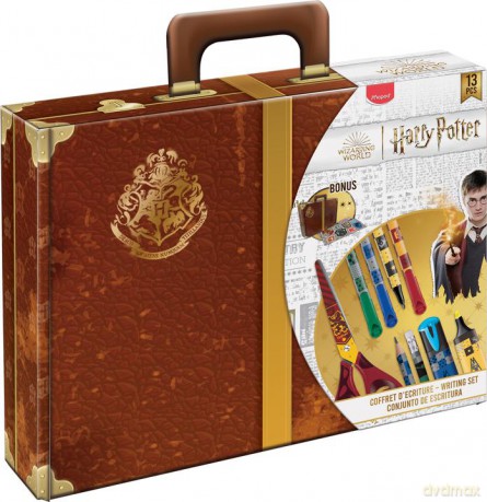 Zestaw 13 artykułów szkolnych Harry Potter w walizeczce