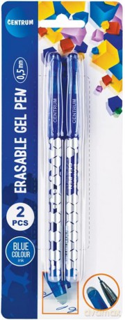 Zestaw 2 długopisów żelowy wymazywalny 0,5 mm blister 80544 Centrum