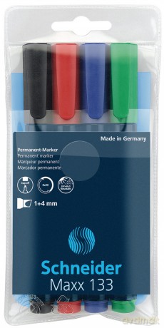 Zestaw markerów uniwersalnych Schneider Maxx 133 4 sztuki miks kolorów