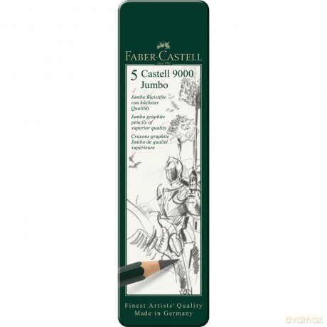 Zestaw ołówków jumbo Faber-Castell 9000 5 sztuk
