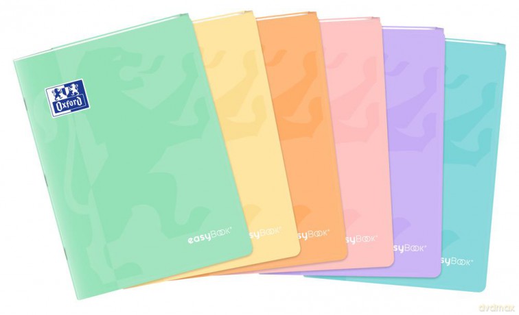 Zeszyt A4 60k kratka Oxford PP easybook pastel mix kolorów 1 sztuka
