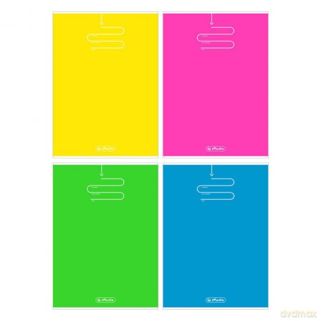 Zeszyt A4 80k kratka Herlitz Color Blocking pakiet 5 sztuk