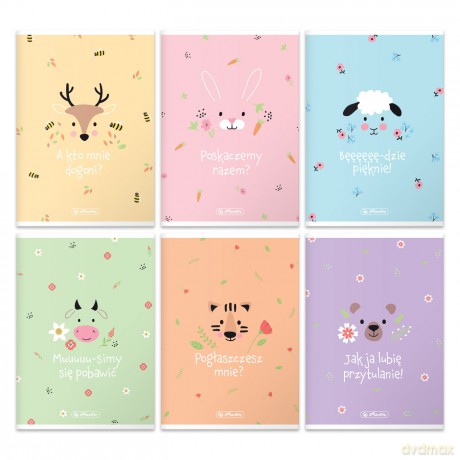 Zeszyt A5 16k kratka Herlitz pastel cute pakiet 10 szt.