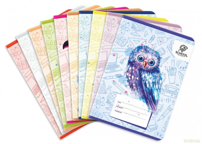 Zeszyt A5 32K kratka Puffy Birds pakiet 10 sztuk mix