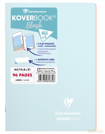 Zeszyt A5 48K linia Koverbook BLUSH PP ice blue 1 sztuka