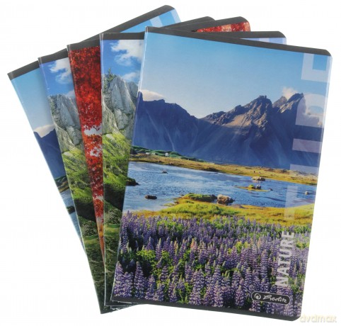 Zeszyt A5 60k kratka Herlitz nature pakiet 5 sztuk