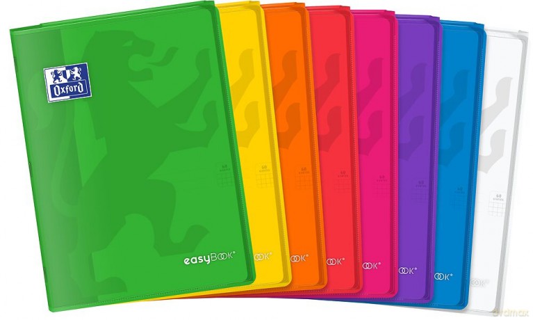 Zeszyt A5 60k kratka Oxford PP easybook mix pakiet 8 szt.