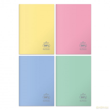 Zeszyt A5 60k linia eco pp pastel colors fsc pakiet 5 szt. mix