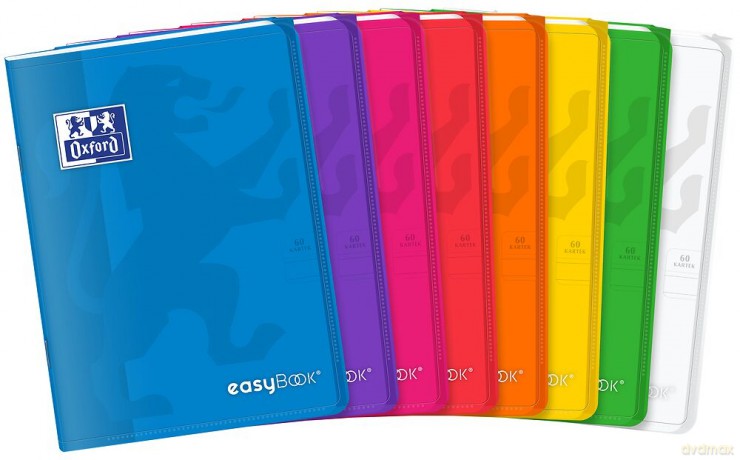 Zeszyt A5 60k linia Oxford PP easybook mix pakiet 8 szt.