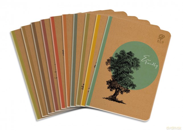 Zeszyt A5 80K linia By Nature - Forrest inspired by Japan pakiet 10 sztuk mix