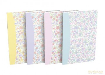 ZESZYT OXFORD FLORAL 90X140MM 30K 90G LI linia PAKIET 10 SZTUK