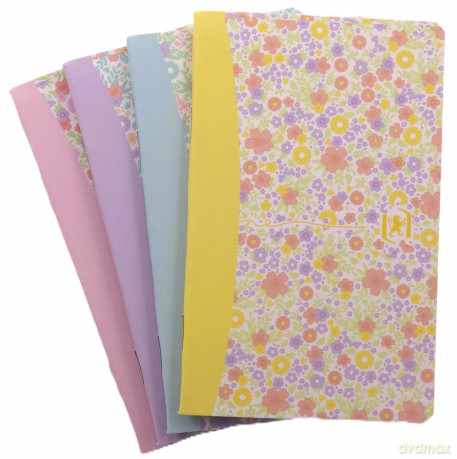 ZESZYT OXFORD FLORAL 90X140MM 30K 90G LI linia PAKIET 10 SZTUK