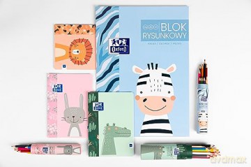 ZESZYT OXFORD KIDS A5 16K 90G LP1K linia podwójna PAKIET 10 SZTUK