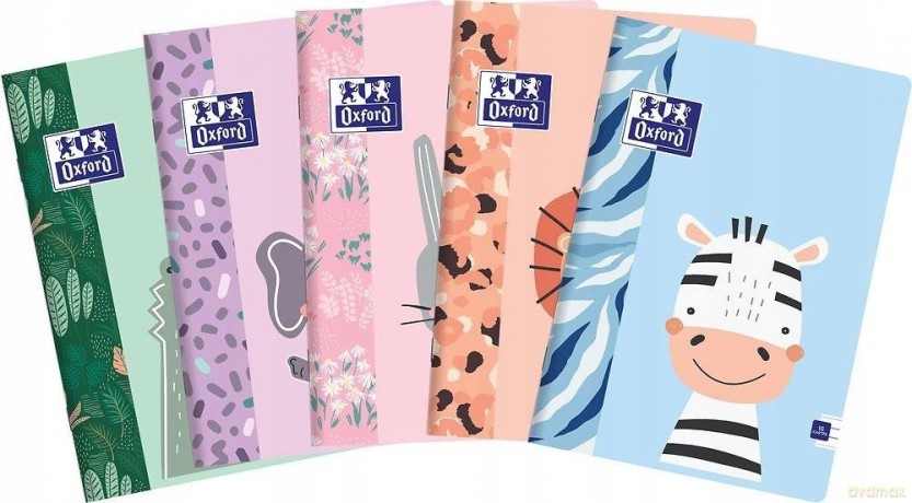 ZESZYT OXFORD KIDS A5 16K 90G LP2K linia podwójna kolorowa PAKIET 10 SZTUK