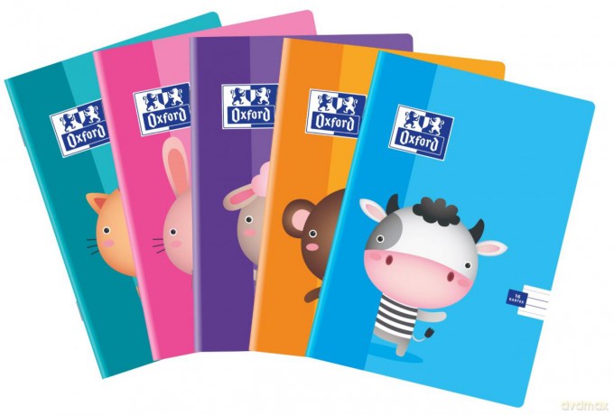 ZESZYT OXFORD KIDS A5 16K LIP KOLOROWA linia podwójna kolorowa PAKIET 10 SZTUK