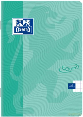 ZESZYT OXFORD TOUCH PASTEL A5 60K 90G K5M TURKUSOWY kratka z marginesem PAKIET 5 SZTUK