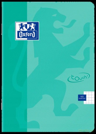 ZESZYT OXFORD TOUCH PASTEL A5 60K 90G K5M TURKUSOWY kratka z marginesem PAKIET 5 SZTUK