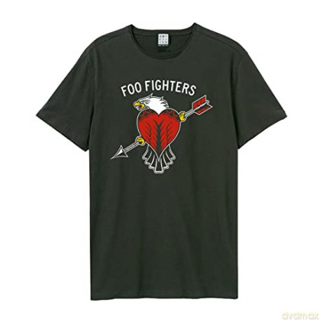 Foo Fighters: Foo Fighters Eagle Tattoo Amplified Vintage Charcoal Large T Shirt